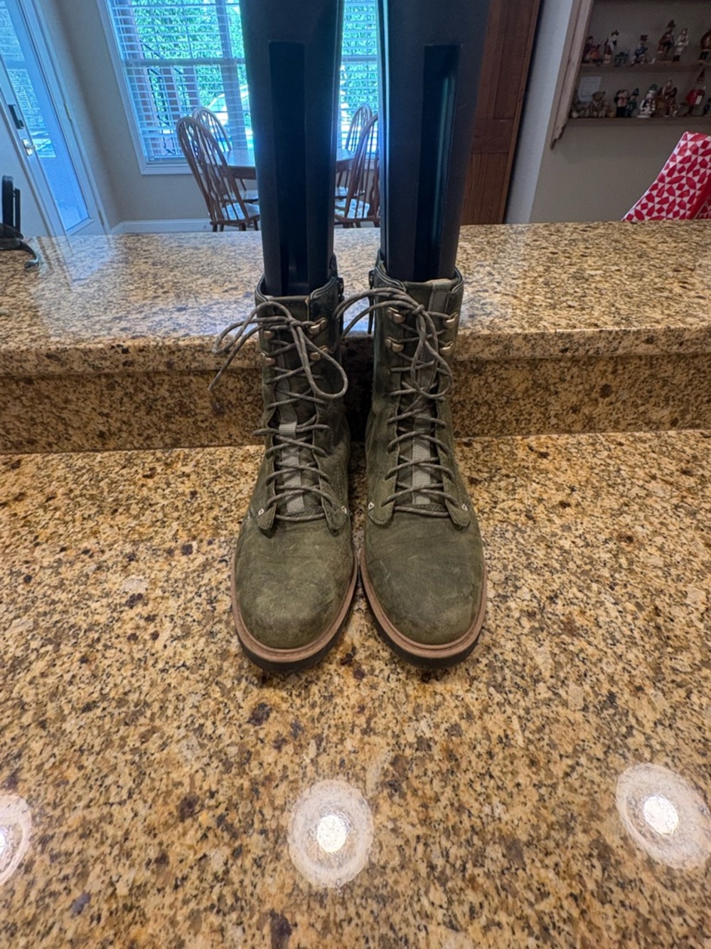 Teva Womens Rowena Water Proof Olive  Leather Outdoor Zipper Mid-Calf Boots 9 - Picture 2 of 10